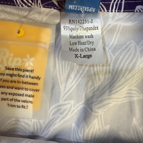 NEW Rip Skirt Women's Skirt XL Hawaiian Floral Wrap Viola 201P Polyester EE28 - Picture 4 of 5